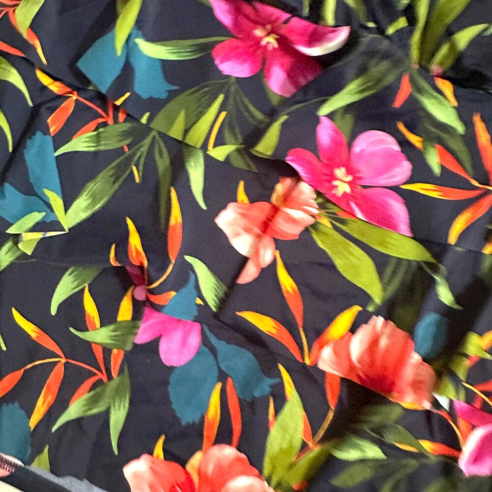 Tiered Tankini Swim Top - Tropical Pattern - Picture 5 of 5